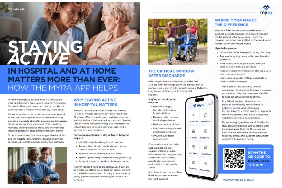 Myra Featured in OTAM Magazine: Supporting Hospital Recovery at Home